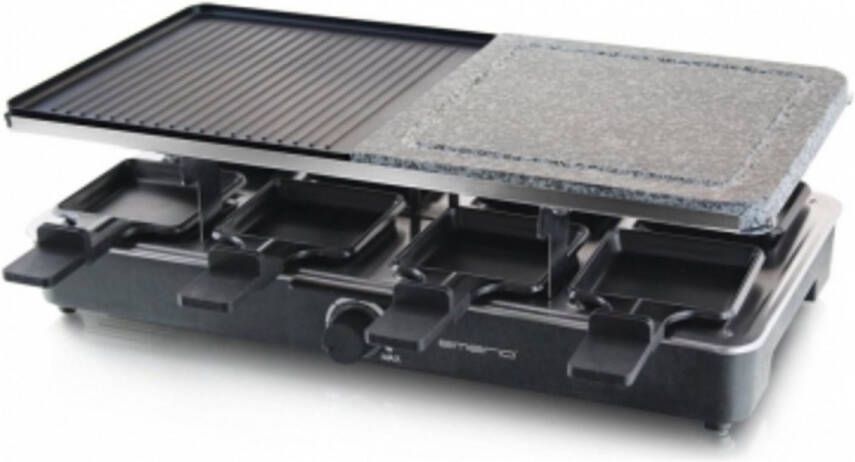 Emerio RG-110035 Raclette + 8 Pannetjes – Zwart 8-Persoons Multifunctioneel