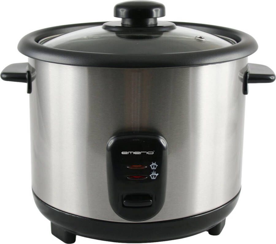 Emerio Rijstkoker 1 5 liter Warmhoudfunctie en Automatische uitschakeling Anti-aanbaklaag RCE-110118.5 Zwart