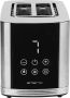 Emerio Broodrooster met Digitaal display en 2 Sleuven 800W Defrost Regelbare Thermostaat Kruimellade Toaster RVS TO-128308 Zwart Zilverkleurig - Thumbnail 2