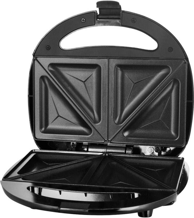 Emerio Tosti Apparaat Panini Grill 750W Sandwich maker Anti-aanbaklaag Bakplaat ST-120889 Zwart - Foto 2