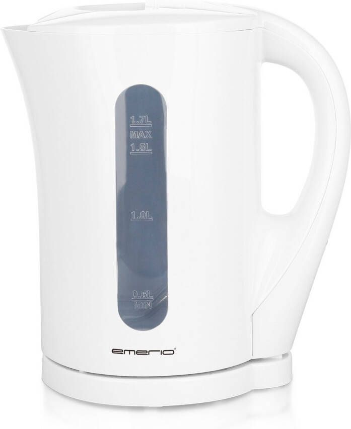 Emerio Waterkoker 1.7 Liter Oververhittingsbeveiliging Automatische Uitschakeling Water niveau indicator Elektrische Waterkoker 2200W WK-123483.1 Wit
