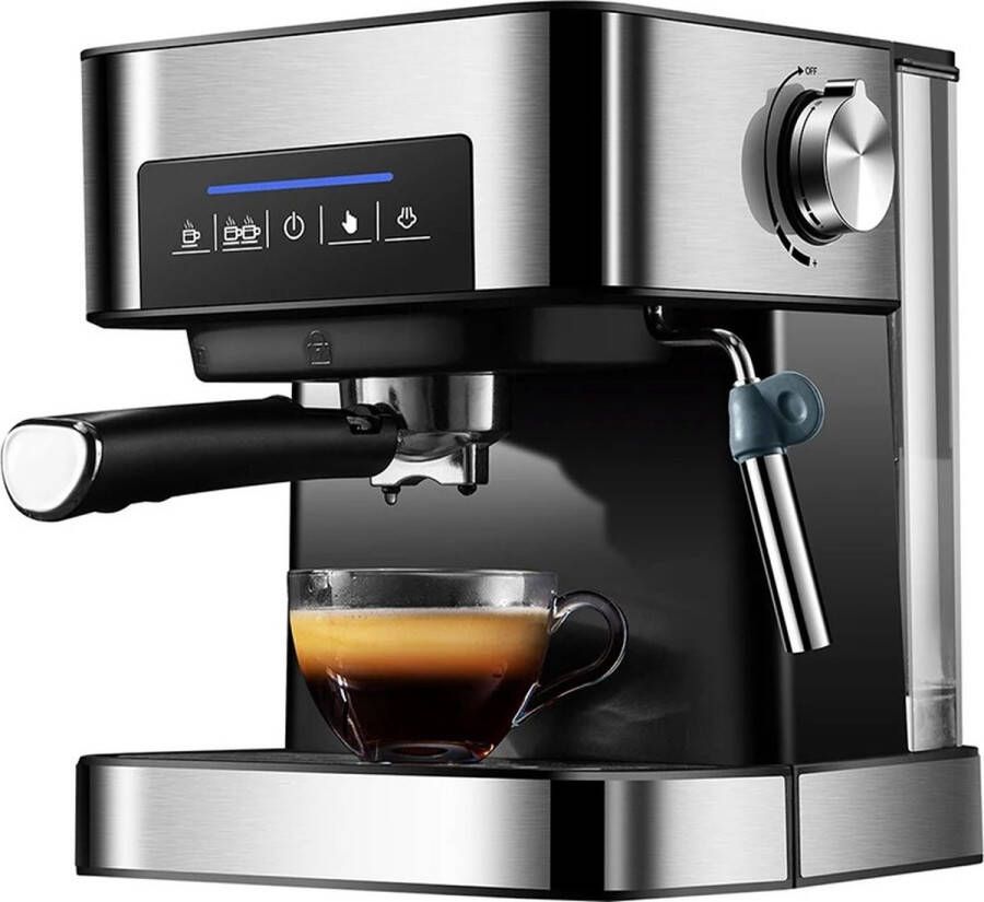 Enkilight Koffiemachine- Expressoapraat- Koffiemachines- Koffiemachine volautomaat- Koffie machine- Melkopschuimer- 20 bar- Pistonmachine Cappuccino & Latte- 850 W