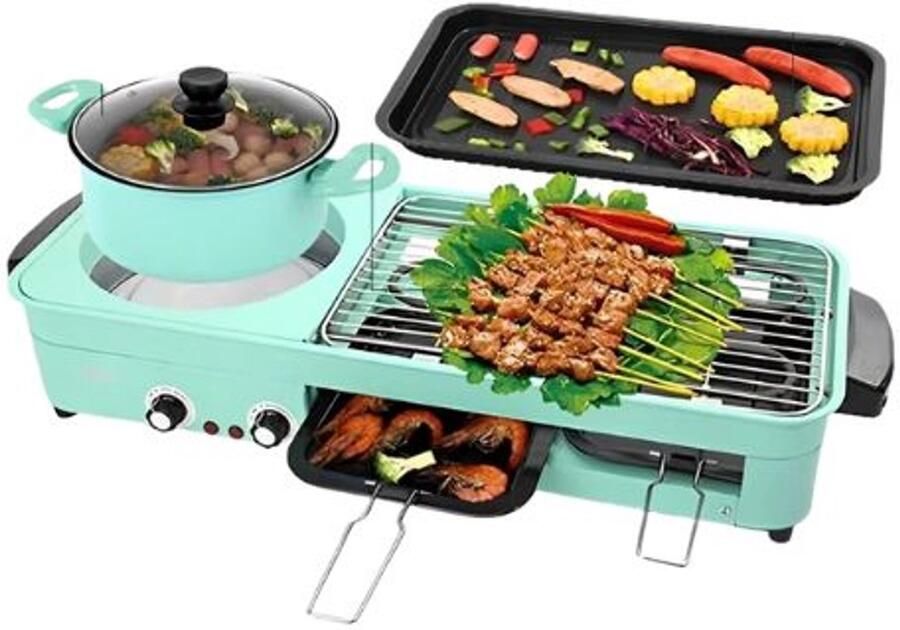 Equal to None Multicookers 9-in-1 multicooker 6L 16 Standen 10 veiligheidsfuncties Vaatwasser- Timerfunctie LCD- Roestvrij rijstkoker stomer slowcooker yoghurtmaker sautépan sous vide warmhoudfunctie en cake-bakfunctie Zwart