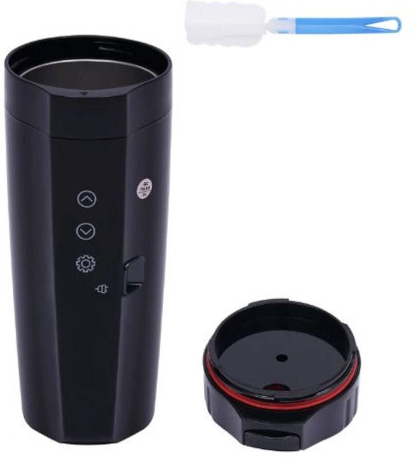 Equal to None Waterkokers Waterkoker met temperatuurregeling 350 ml 20 ~ 95 ° 12V 24V DC Waterkoker Auto Touchscreen & display Roestvrijstalen Plug & play Antislip voetjes 8 × 8 × 22 cm Zwart