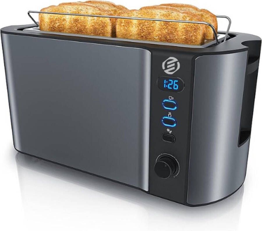 Equivera Broodrooster met Tostiklemmen Broodrooster Tosti Toaster Tostiapparaat Toaster