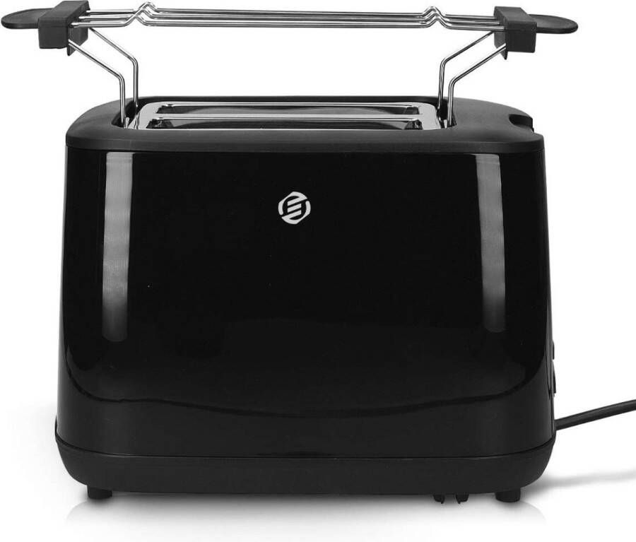 Equivera Broodrooster met Tostiklemmen Meerdere Warmteniveaus Toaster Brede Sleuven Retro Toaster Croque Monsieur - Foto 2