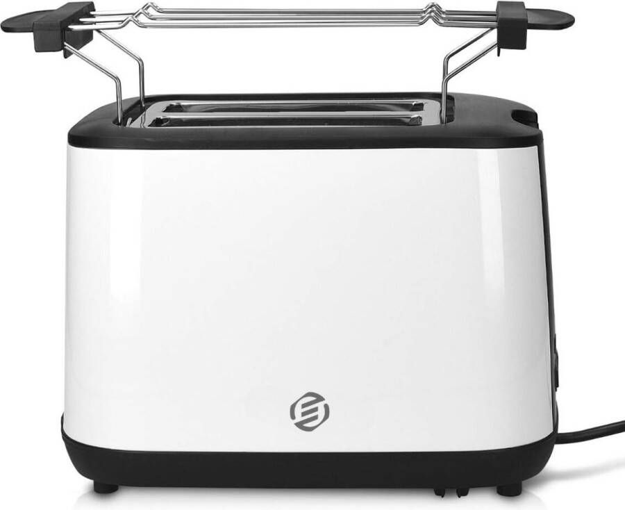 Equivera Broodrooster met Tostiklemmen Meerdere Warmteniveaus Toaster Brede Sleuven Retro Toaster Croque Monsieur - Foto 2
