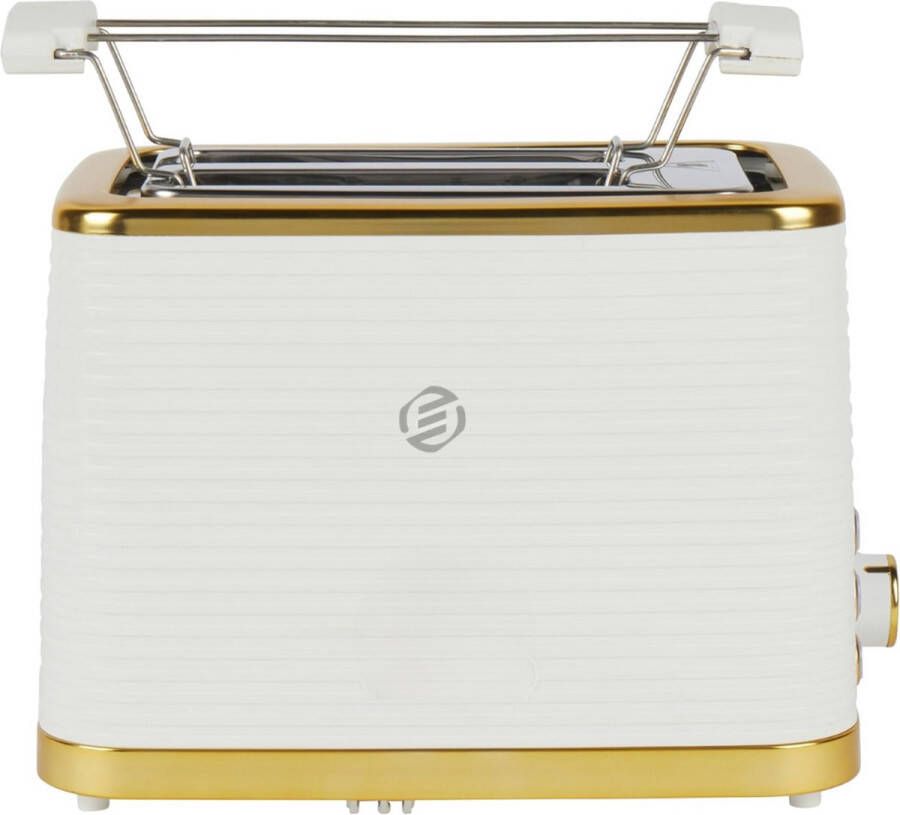 Equivera Broodrooster met Tostiklemmen Meerdere Warmteniveaus Toaster Brede Sleuven Retro Toaster Croque Monsieur