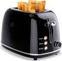 Equivera Broodrooster met Tostiklemmen Meerdere Warmteniveaus Toaster Brede Sleuven Retro Toaster Croque Monsieur - Thumbnail 9