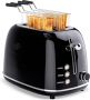 Equivera Broodrooster met Tostiklemmen Meerdere Warmteniveaus Toaster Brede Sleuven Retro Toaster Croque Monsieur - Thumbnail 15