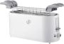 Equivera Broodrooster met Tostiklemmen Meerdere Warmteniveaus Toaster Brede Sleuven Retro Toaster Croque Monsieur - Thumbnail 12