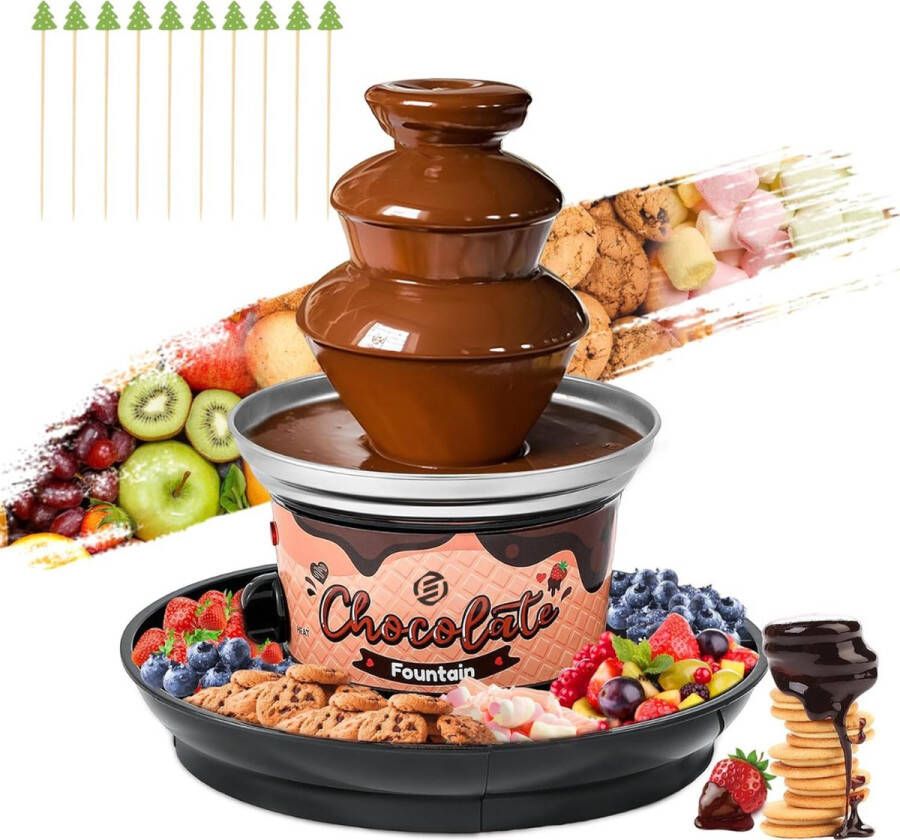 Equivera Chocoladefontein Chocolade Fondue Chocolade Smelter Chocolade Verwarmer Smeltchocolade Premium Quality - Foto 4