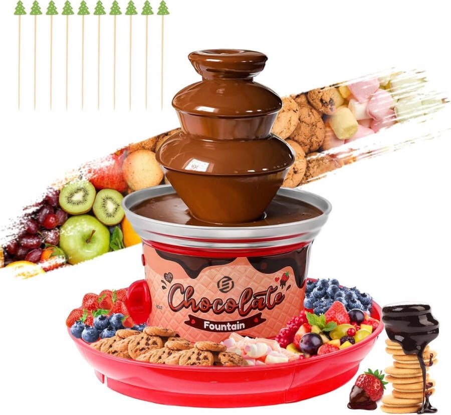 Equivera Chocoladefontein Chocolade Fondue Chocolade Smelter Chocolade Verwarmer Smeltchocolade Premium Quality
