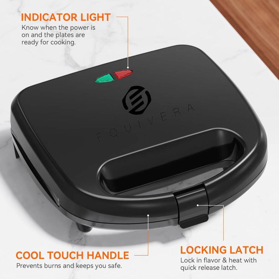 Equivera Croque Monsieur Toestel Croque Monsieur Grill Apparaat Tostiijzer Sandwich Maker Paninimaker
