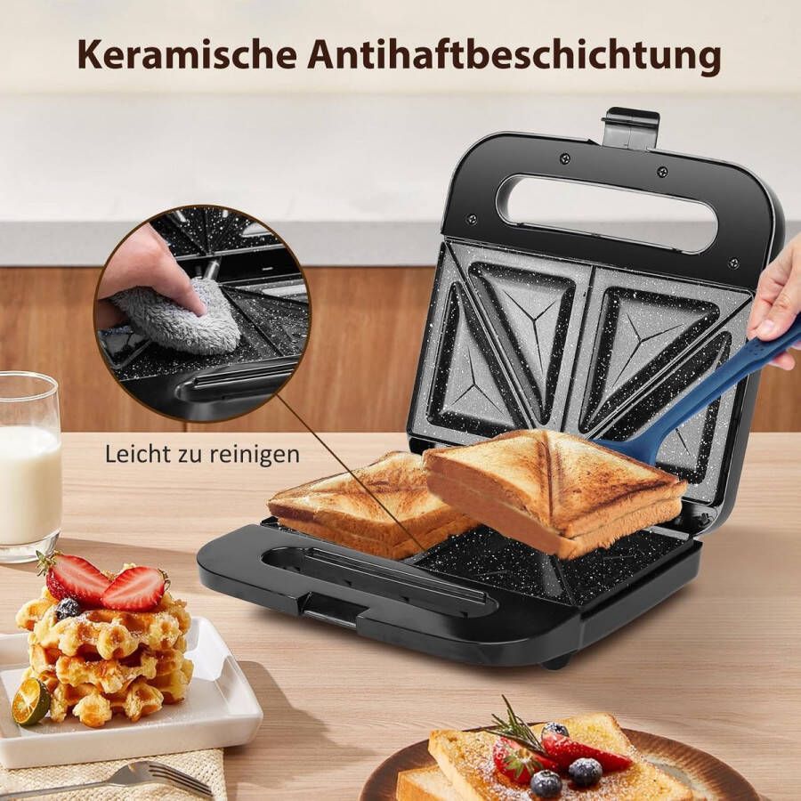 Equivera Croque Monsieur Toestel Croque Monsieur Grill Apparaat Tostiijzer Sandwich Maker Paninimaker