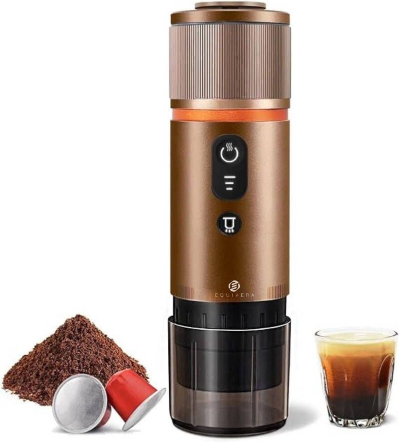 Equivera Draagbare Espressomachine Draagbare Espressomachine Elektrische Espressomachine Draadloze Espressomachine Mini Koffiezetapparaat Draagbare Koffiezetapparaat Makkelijk voor Onderweg