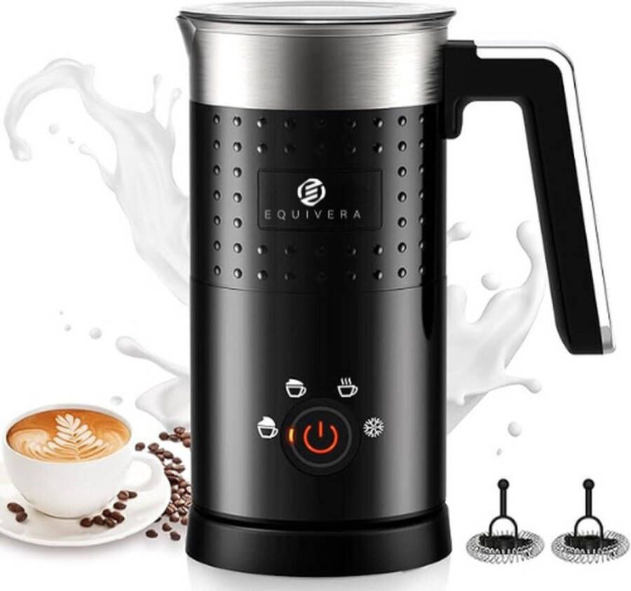 Equivera Elektrische Melkopschuimer Koffieopschuimer 4-In-1 Multifunctioneel Melkverwarmer