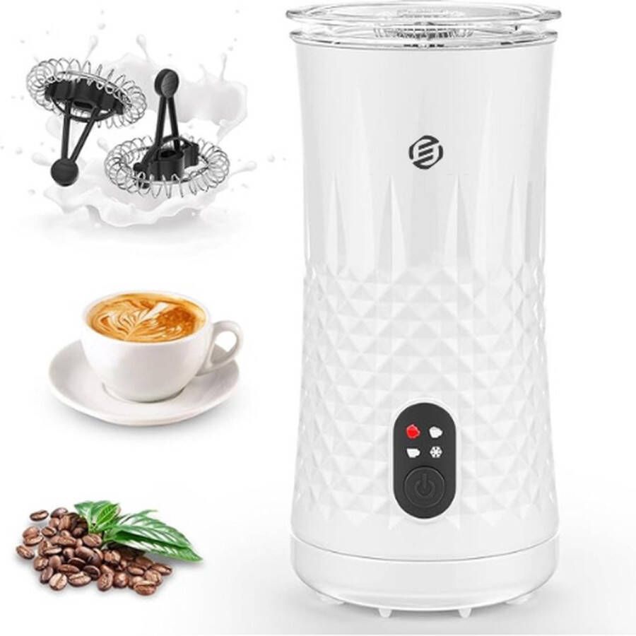 Equivera Elektrische Melkopschuimer Koffieopschuimer 4-In-1 Multifunctioneel Melkverwarmer