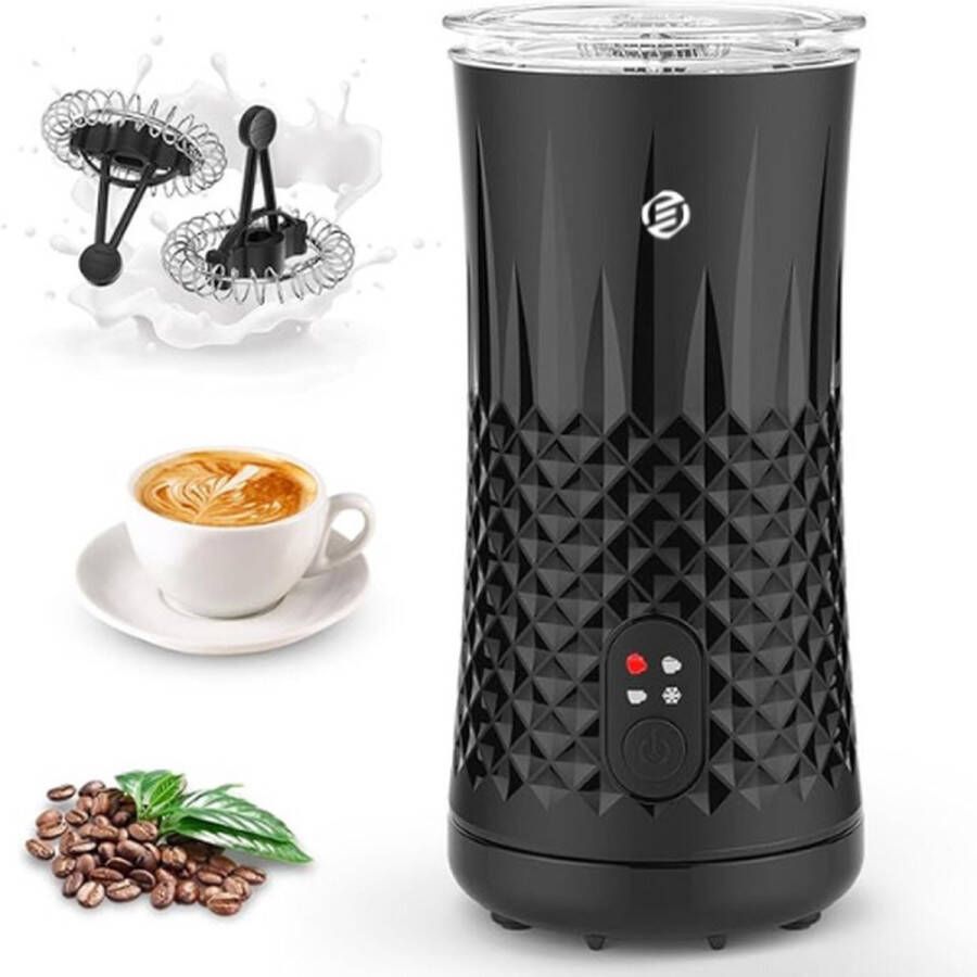 Equivera Elektrische Melkopschuimer Koffieopschuimer 4-In-1 Multifunctioneel Melkverwarmer
