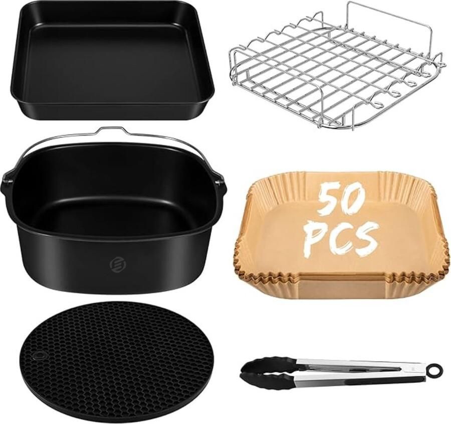 Equivera Airfryer Accessoires Airfryer Accessoires Set Geschikt voor Heteluchtfriteuses - Foto 5