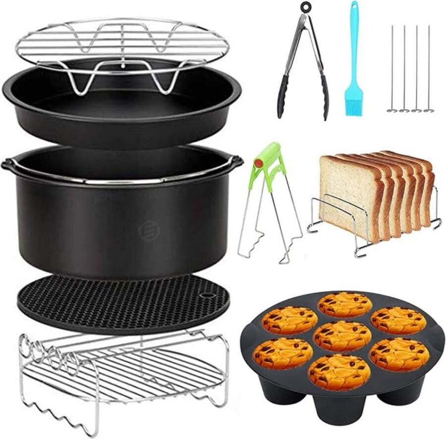Equivera Airfryer Accessoires Airfryer Accessoires Set Geschikt voor Heteluchtfriteuses