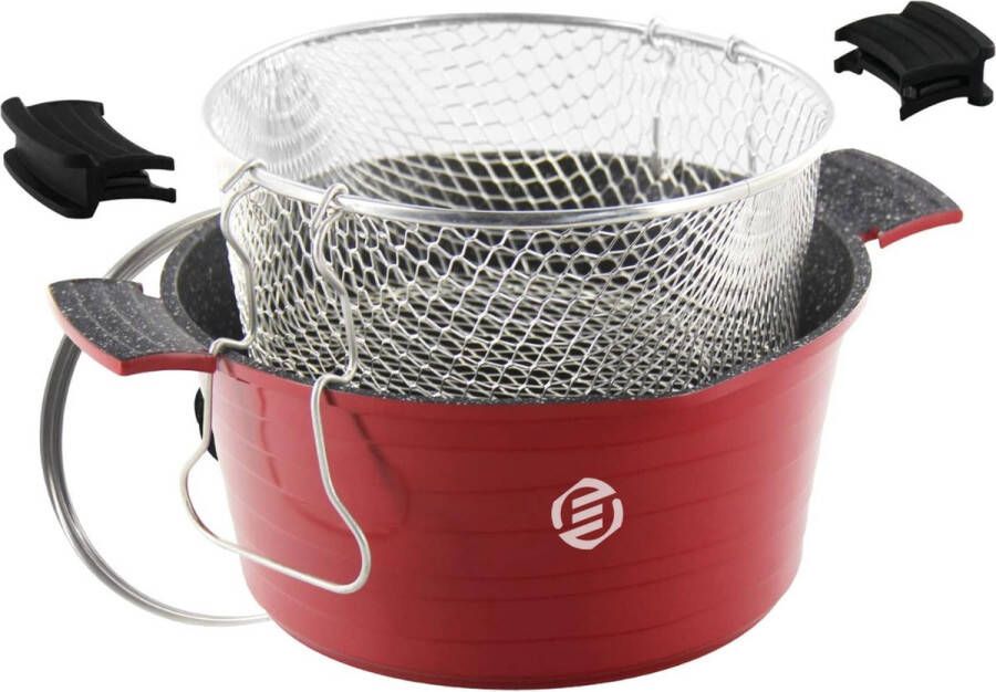 Equivera Frituurpan 4 Liter Frituurpan Dubbel Friteuse Frituurpannen