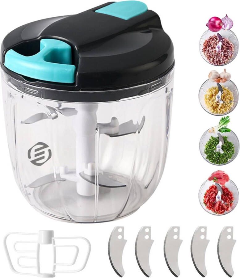 Equivera Hakmolen Food Processor Food Chopper Groentesnijder Hakmolens Groente Chopper Keukensnijder Etensnijder Keuken Accessoires