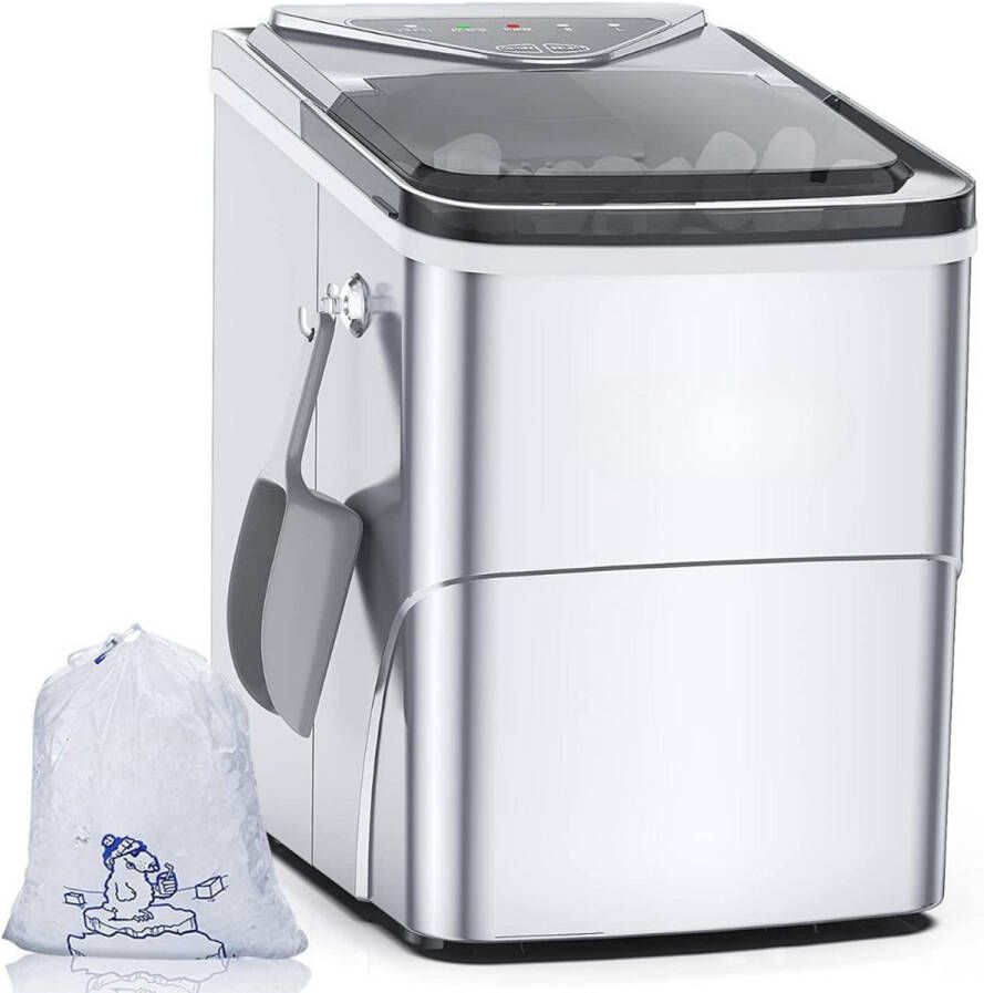 IJsblokjesmachine IJsblokjesmaker IJsschep Draagbaar RVS IJs Warme weer Koude drankjes Horeca Zomer IJsblokjes IJsmaler