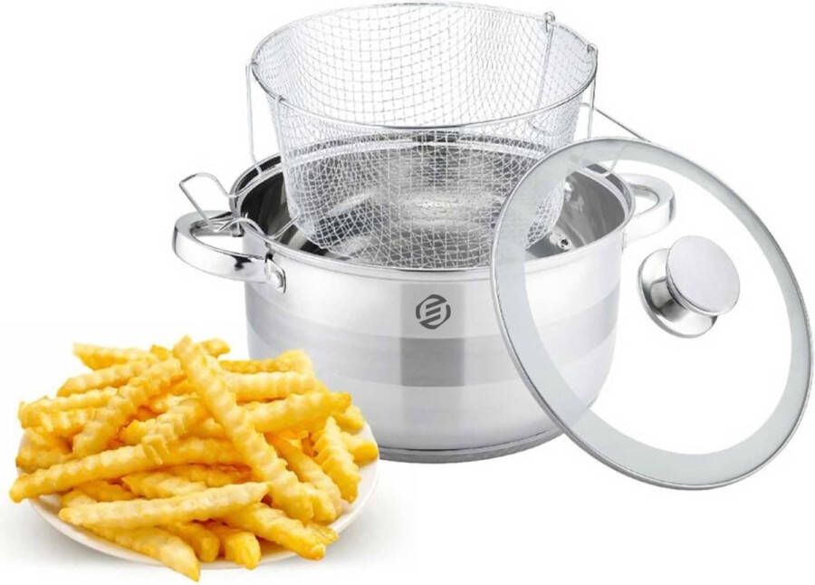 Equivera Oliebollenpan Professionele Friteuse voor Oliebollen Oliebollenmaker Perfect voor Oud en Nieuw