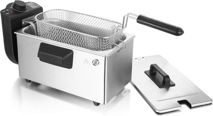 Equivera Oliebollenpan Professionele Friteuse voor Oliebollen Oliebollenmaker Perfect voor Oud en Nieuw