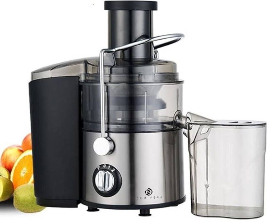Equivera Sapcentrifuge voor Groente en Fruit Juicer voor Groente en Fruit Sap Machine Sap Maker Slow Juicer Elektrische Sap Pers