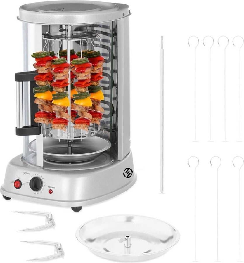 Equivera Verticale Grill Multigrill Met Draaispit Elektrische Grill Kebal Grill Kippengrill Kip Grill Donergrill MUST HAVE