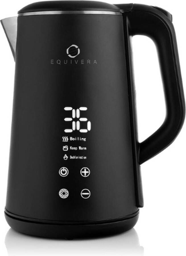 Equivera Waterkoker- Roestvrijstaal Temperatuurbediening Warmhoudfunctie Digitaal Display
