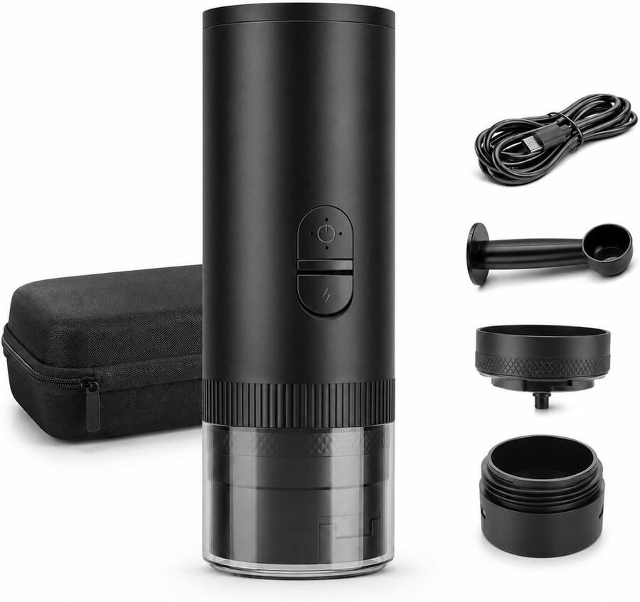 Ericbee Mini Koffiezetapparaat Camping Draagbare Espressomachine 7800 mAh 2-in-1 100 ml Watertank