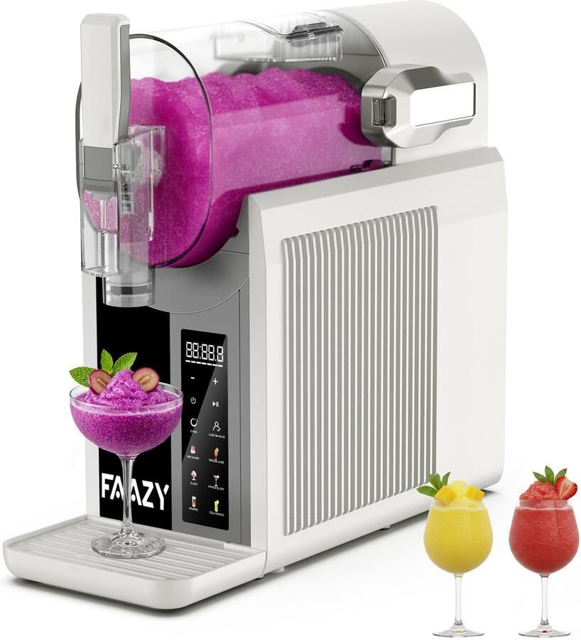 Ericbee Slush Ijsmachine 2L 6 programma's Zelfreinigend Turbo Freeze Wit