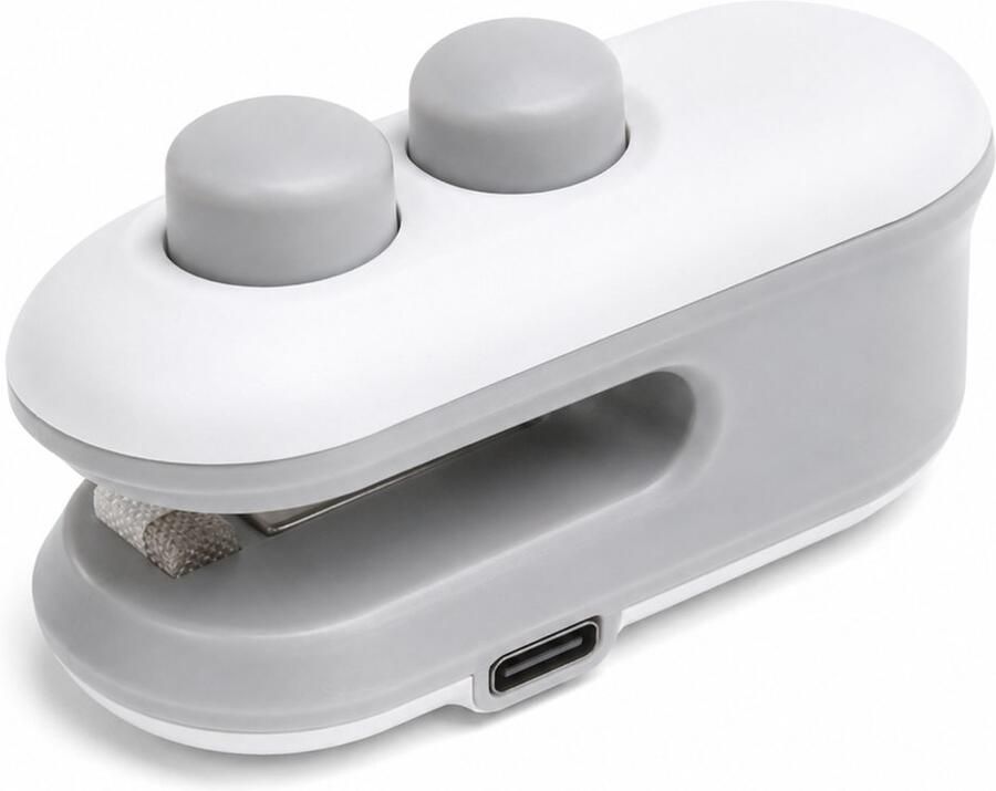 Ericbee Mini Zakjes Sealer-Sealmachine 2-in-1 met Snijder Warmte Sealer voor Zakjes & Folie USBoplaadbaar-wit