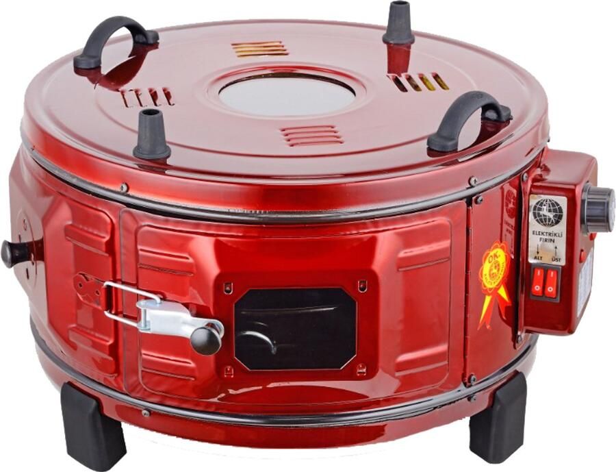 Ertone ERT-MN9010VS Elektrische Oven 40 L Ronde Vrijstaande Mini Oven Met Thermostaat 2×650 W Verhitting & Emaillen Binnenkant