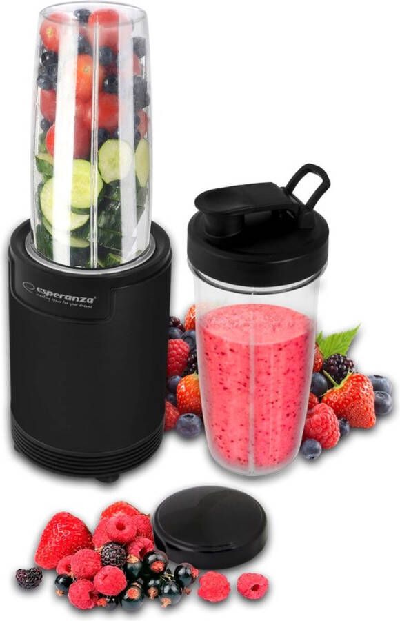 Esperanza EKM029 Nutri-blender Persoonlijke blender 6in1 700W Zwart