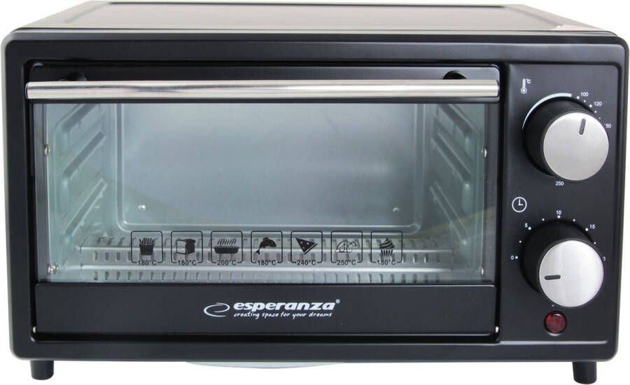 Esperanza EKO007 Mini Oven NIEUW model Vrijstaand 10 Liter inc. Kruimellade en gril - Foto 2