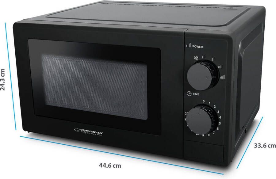 Esperanza ESTOFADO Zwart Solo-magnetron Aanrecht 20 l 700 W