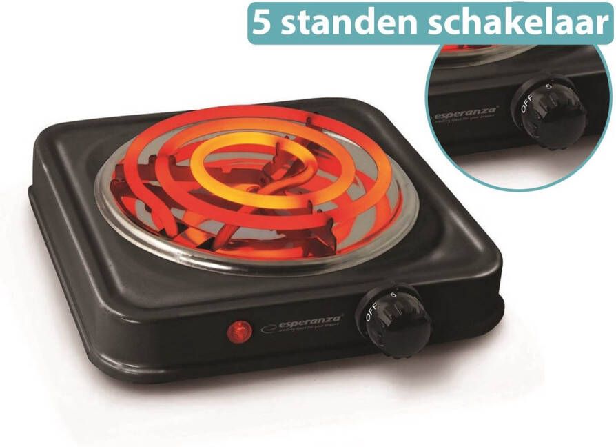 Esperanza Elektrische Kookplaat EKH012K Thermisch Enkel Etna