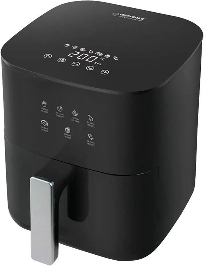Esperanza EKA002 friteuse Enkel 3 5 l Vrijstaand 1350 W Heteluchtfriteuse Zwart