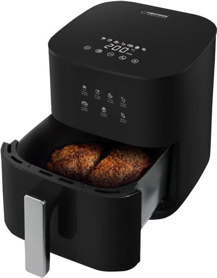 Esperanza EKA002 friteuse Enkel 3 5 l Vrijstaand 1350 W Heteluchtfriteuse Zwart