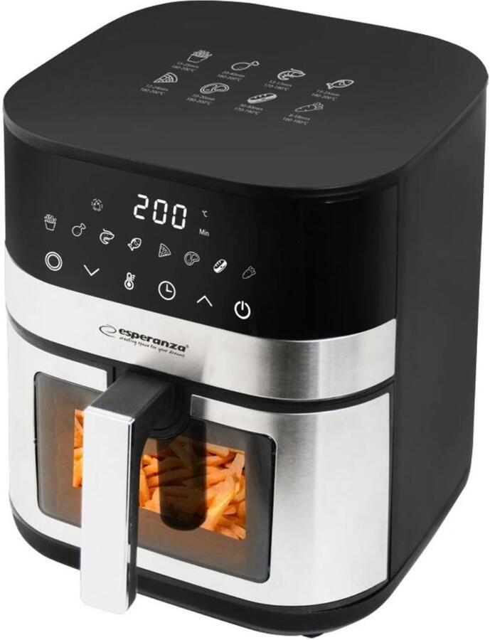 Esperanza Vetvrije Friteuse Airfriteuse 5L Voor Een Fit Dieet In De Keuken