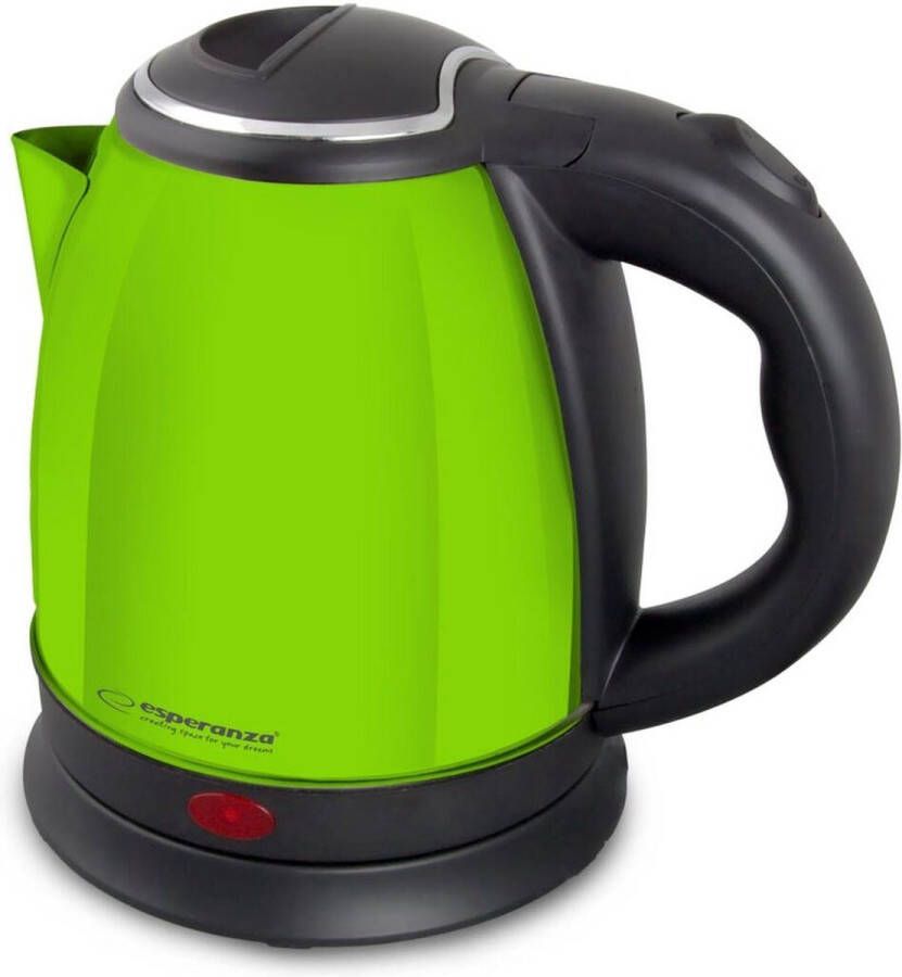 Esperanza Waterkoker EKK128G Zwart Groen Roestvrij staal Plastic 1350 W 1 L