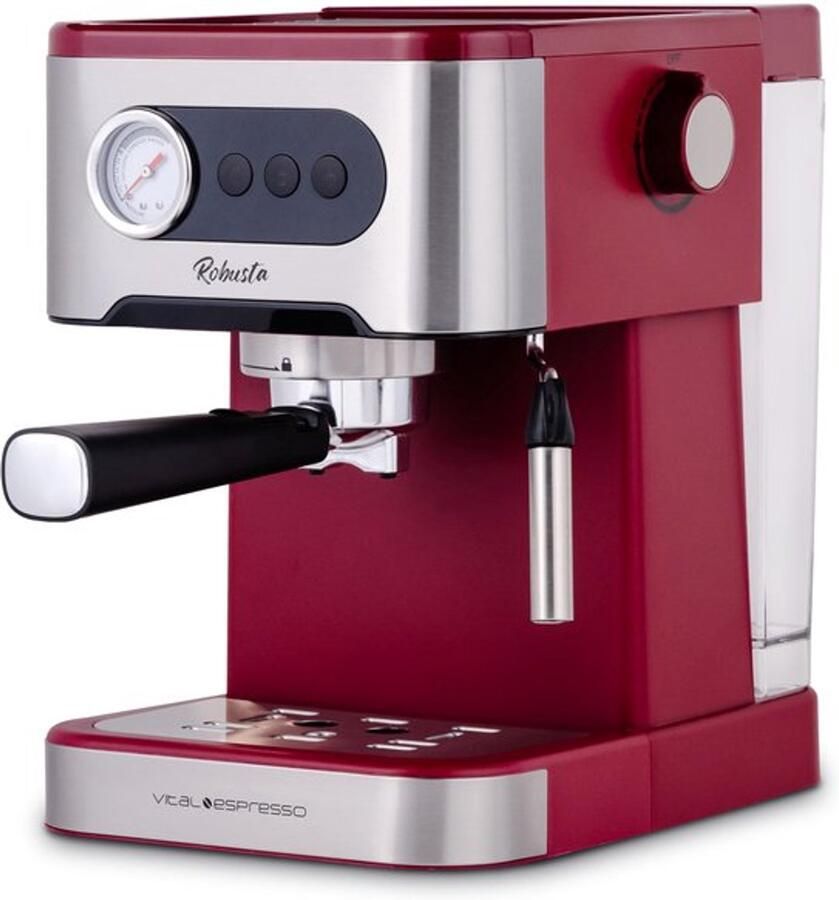 Espresso- en cappuccino-koffiezetapparaat 1350 W 20 bar draaibare stoompan Thermoblock-systeem voor snel opwarmen