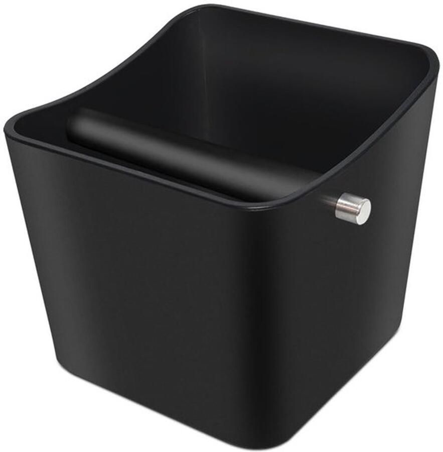 Espresso koffiedik klopdoos ABS met verwijderbare schokabsorberende klopstang en anti-slip onderkant Espressomachine accessoires (zwart A)