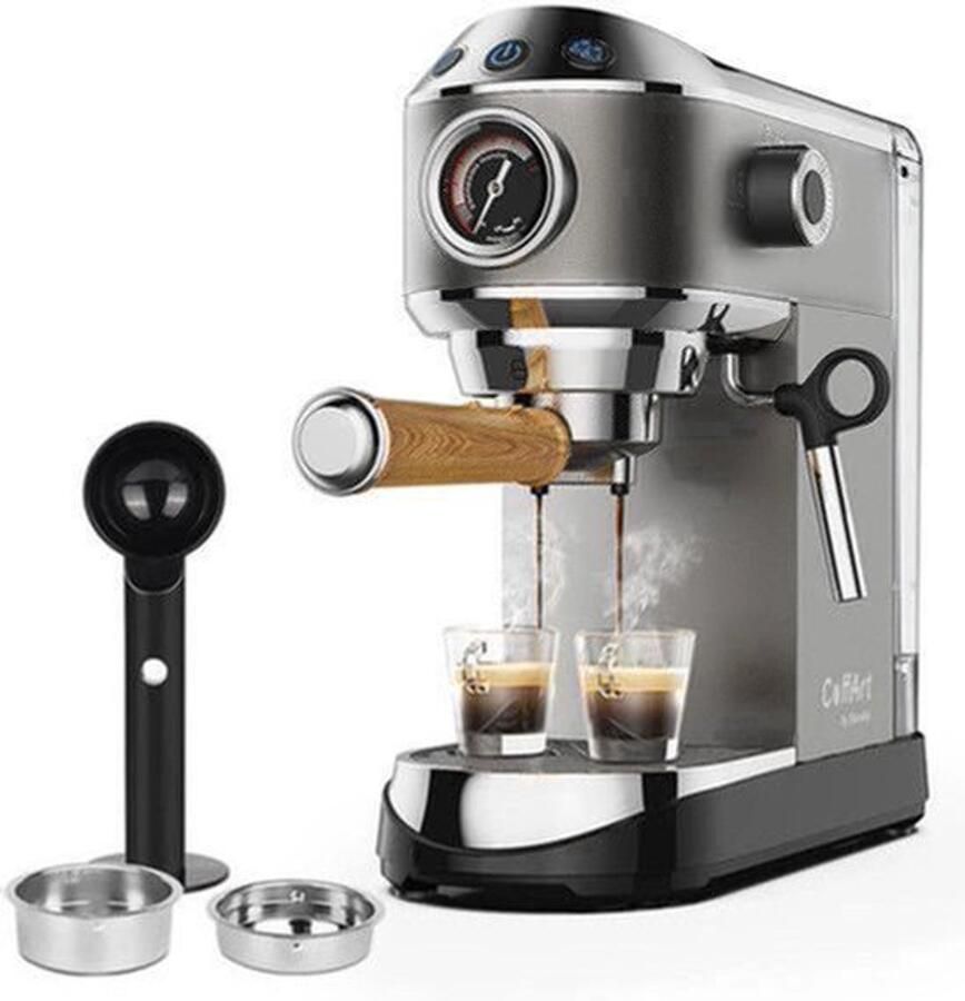 Espressomachine – Semi-Automatische Koffiemachine – Espresso Maker – Koffiezetapparaat – 20 Bar Pompdruk – 1 Liter Waterreservoir