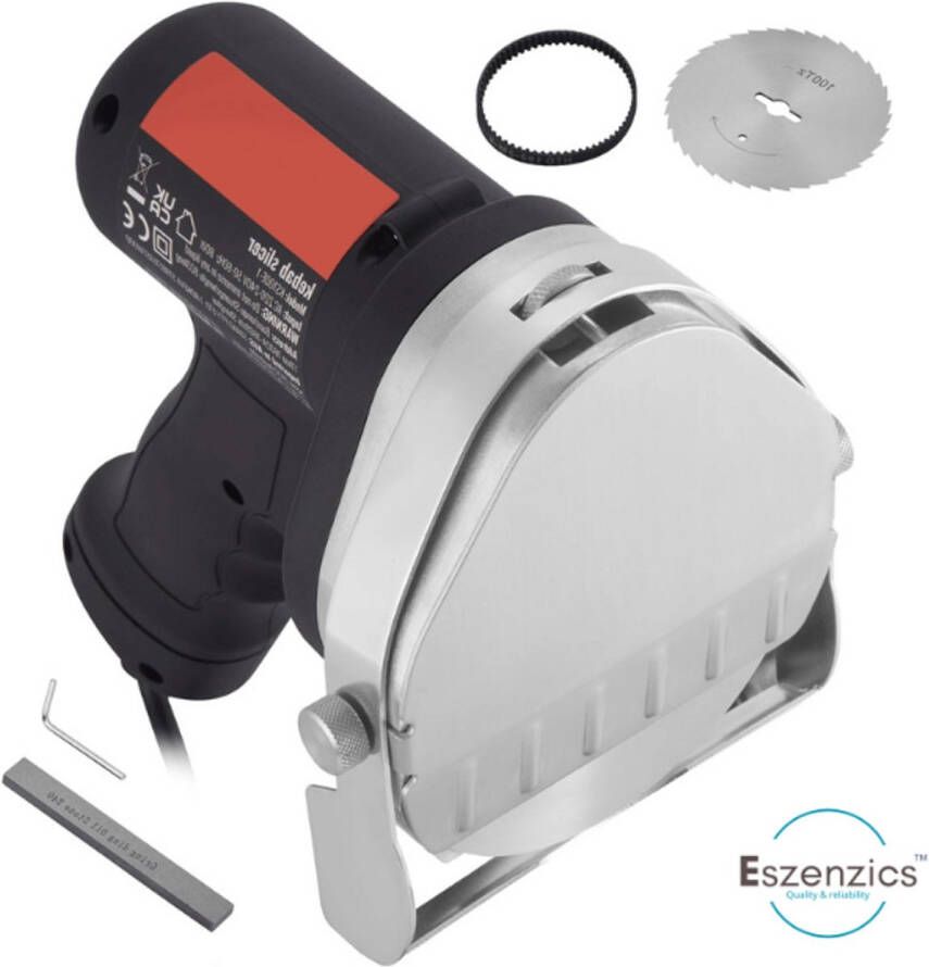 Eszenzics™ Kebab mes Pro7 Professioneel Horeca mes Voor Doner Kebab Shoarma Gyros 80W 0 tot 8mm RVS Ergonomisch Dönermes Grillmes