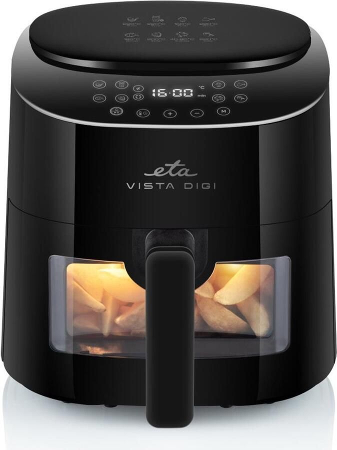 Eta Vista Digi Enkel 4 3 l Vrijstaand 1300 W Heteluchtfriteuse Zwart
